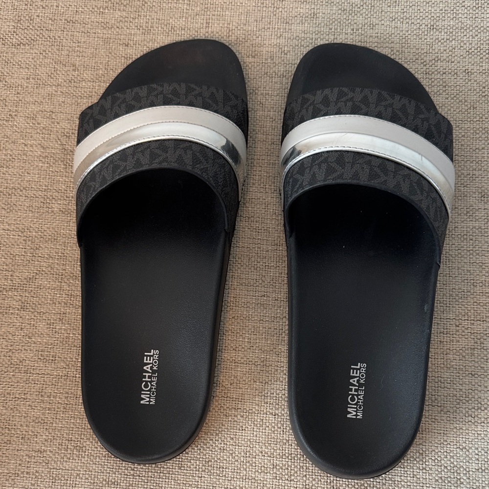 Michael Kors Black and White Sandals